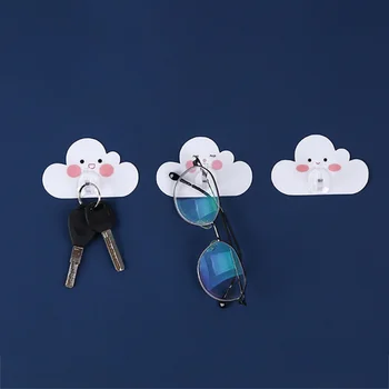 

4pcs/set Household Cloud Shape Cute Concise Super Glue Hook Practical Multi-functional Hook cloud shape hook