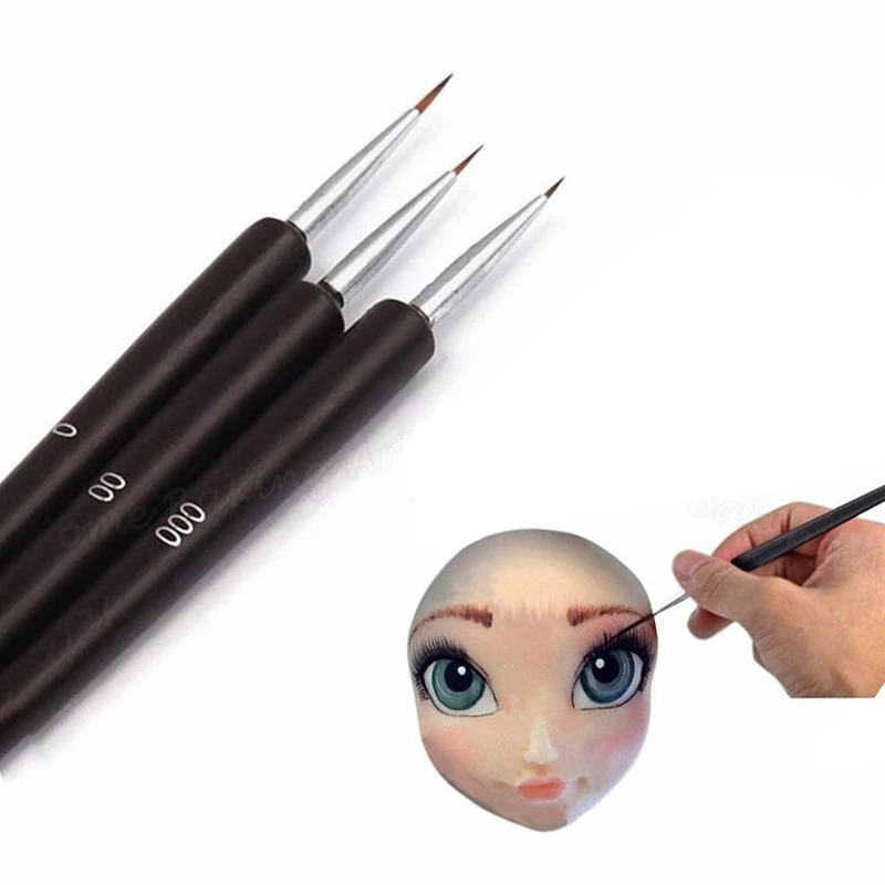 Edible Pigment Pens 3Pcs/Set Food Coloring Pen Dyes Set Cake Paint Brush Set Professional Nylon Hook Line Pen Sugarcraft Dessert Decorating Tools