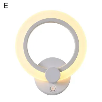 

Nordic Fashion Indoor Bedroom Wall Light 10W 220V Modern Oval/Leaf/Rhombus Acrylic LED Wall Lamp Bedside Aisle Light