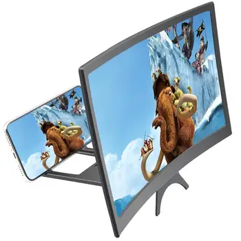 

12inch 3D Phone Screen Magnifier Amplifier Folding Design HD Video Magnifying Glass Watch 3d Movies Smart Phone Bracket Holder