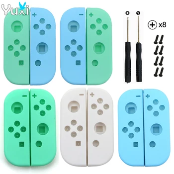

YuXi For Nintend Switch NS NX JoyCon Joy Con Controller Housing Shell Case Replacement Plastic Green Blue White Cover