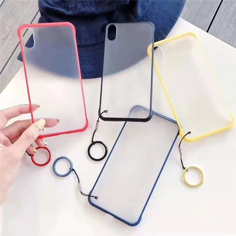 

For iPhone XS Maxs XR XS X Case Bumper Hard PC Clear Hybrid Crystal Cover Case For iPhone 8 7 6 6S Plus 5 5S SE Frame Ring Coque