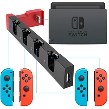Toz geçirmez şarj şarj istasyonu taşınabilir küçük PG-9186 taşıma dekor Nintendo anahtarı Joy oyun Con oyun denetleyicisi
