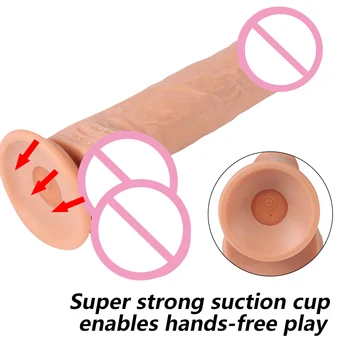 DopaMonkey Vibrator Dildo Remote Control Penis Suction Cup Realistic Dildo Sex Toy For Woman Super Huge Big Vibrator Swing Penis 4