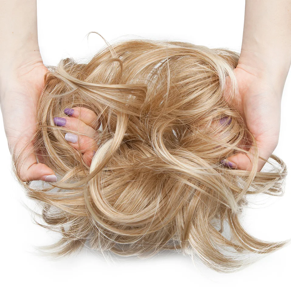 S-noilite sintetico soffice chignon parrucchino arruffato disordinato chignon fascia elastica per capelli updo chignon parrucchino per le donne 85g - immagine 3