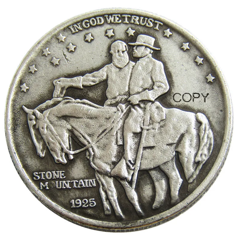 США 1925 год Каменная Гора половина искусственных монет посеребренные|us coins|coin