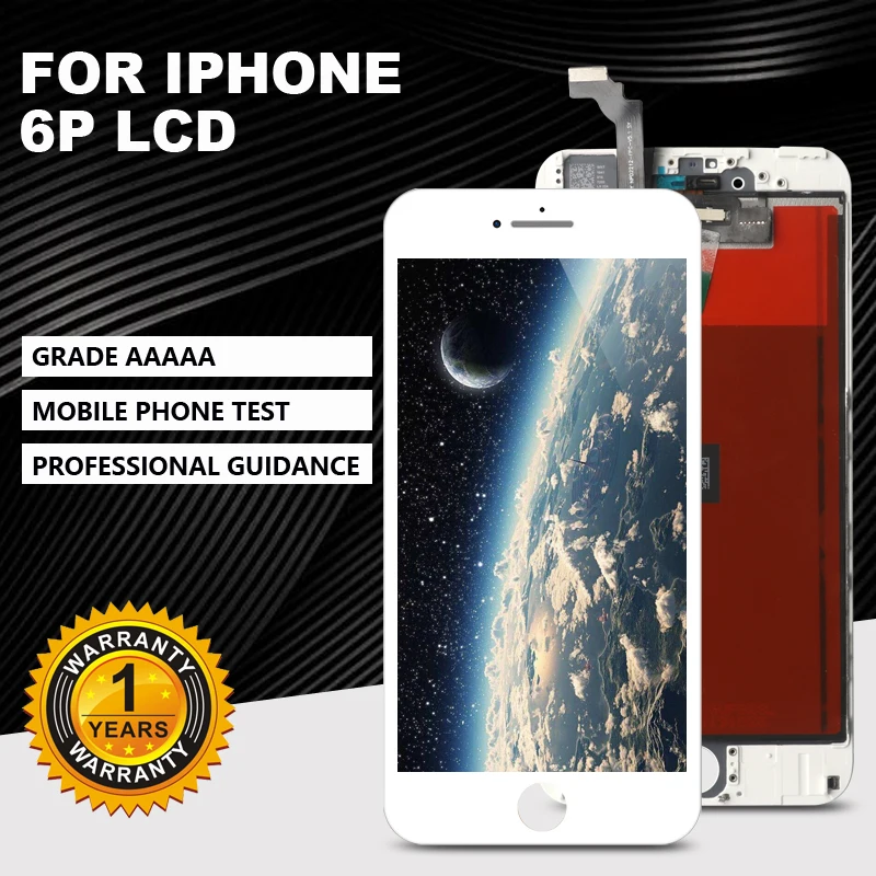 

AAAA +++ level LCD display for iPhone 6Plus 'touchscreen digitizer assembly. No dead angle pixels + tempered glass + tools + mob