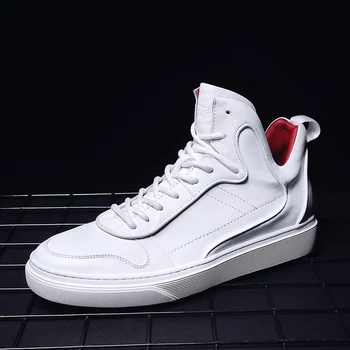 

Men Shoes outdoor Comfortable genuine leather Lace-up fashion Male Flat Shoes Outdoor Travel Walking Low Top Sneakers 2019 New