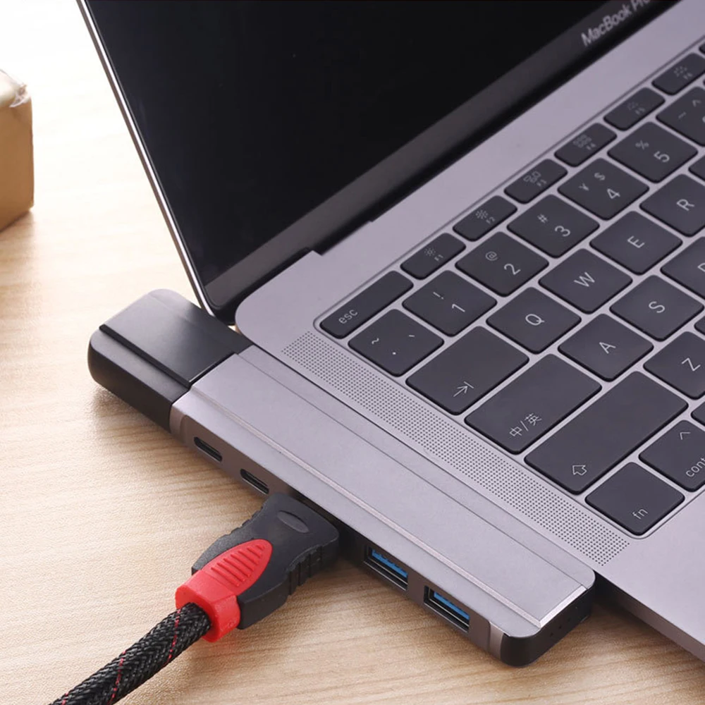 USB C концентратор к HDMI Rj45 1000 м Thunderbolt 3 адаптер type-C док-станция для MacBook Pro/Air с PD порт зарядки данных USB сплиттер