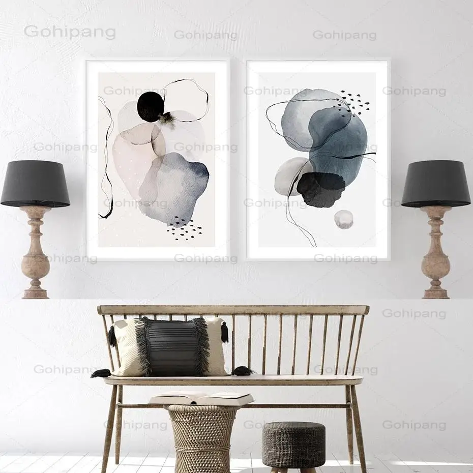 

Colorful Circles Wall Art Canvas Painting Abstract Trendy Art Poster and Print Pictures for Living Room Home Interior Decoration