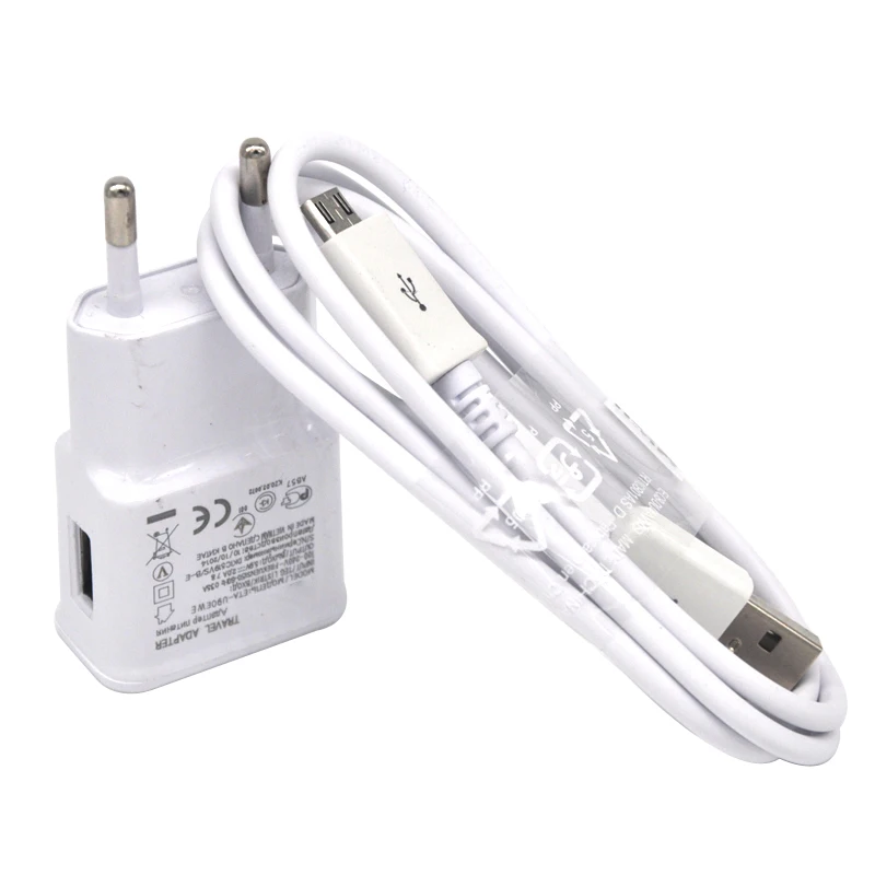 Universal USB Charger with Micro USB Cable - European Adapter
