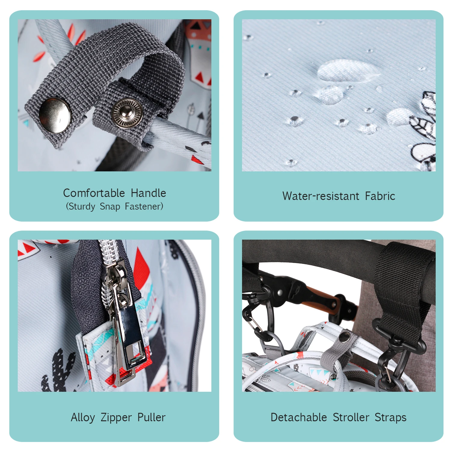 Aboutbaby модная сумка для мам и мам с ремнями для детских колясок, многофункциональная сумка для подгузников, рюкзак, сумка для подгузников