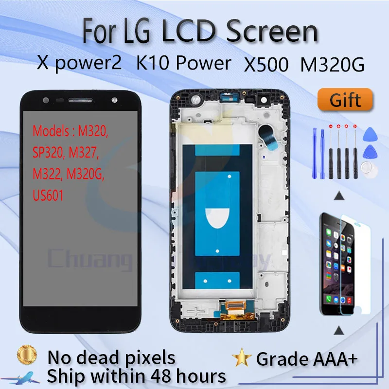 Для LG X power2 M320 SP320 M327 M322 M320G US601 ЖК-дисплей сенсорный экран в сборе с передним чехол