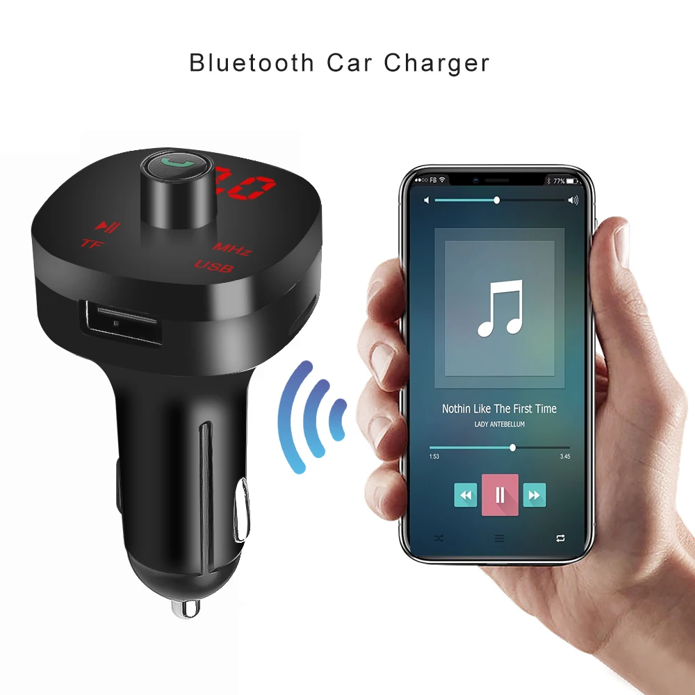 Беспроводной автомобильный mp3-плеер аудио адаптер 4,0+ EDR Bluetooth Hands free автомобильный комплект fm-передатчик двойной USB телефон зарядное устройство для автомобиля стерео