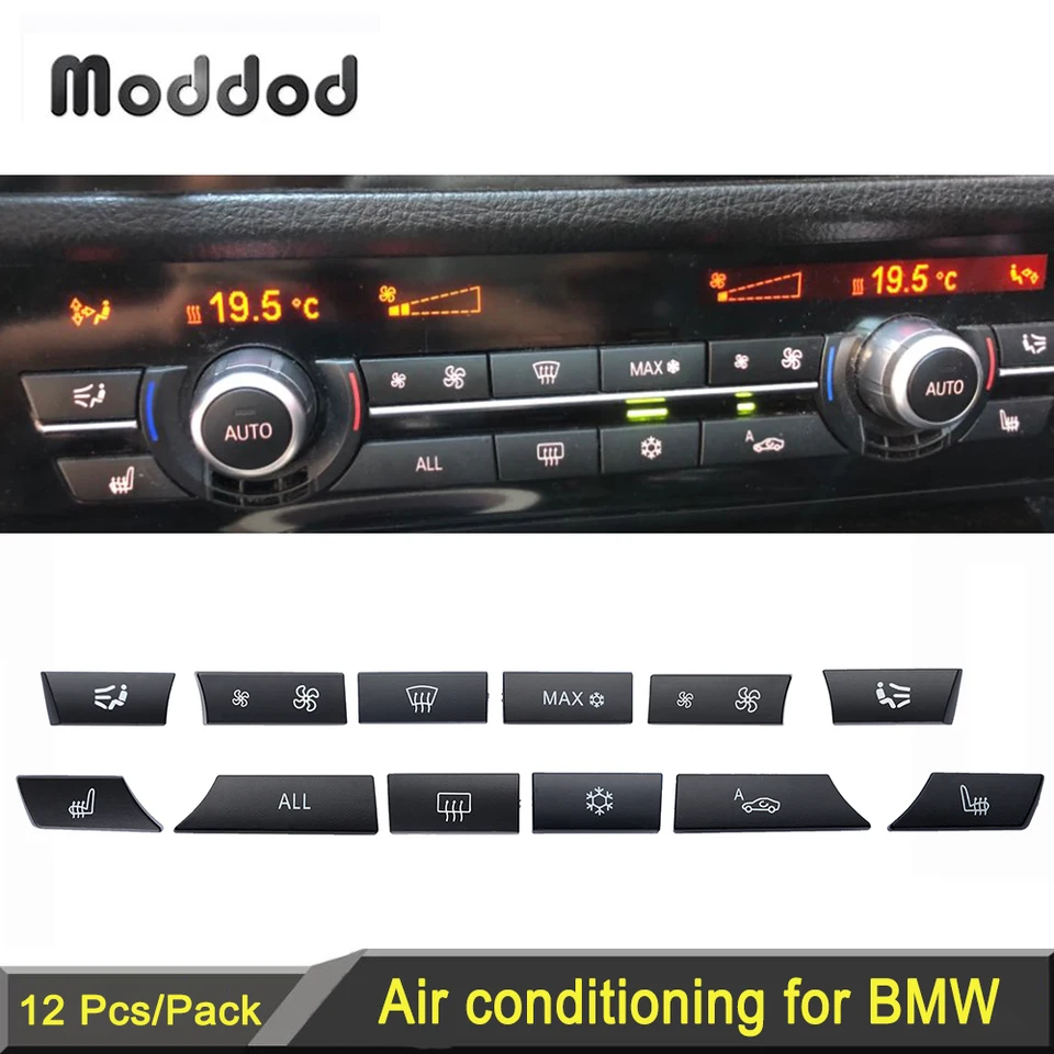 【送料無料】BMW 車ヒーター気候制御風量空調スイッチファンボタンキャップカバー交換 F10 F11 F02 F06 F07 F18 : Xwang store 車ヒーターの気候制御 交流エアコンスイッチファンボタンカバーキャップと互換性があります BMW  F01 F02 F06 F07 F10 F11 F12 5&frasl;6&frasl;7シリーズ (Color Name : B 12Pcs) : 車＆バイク