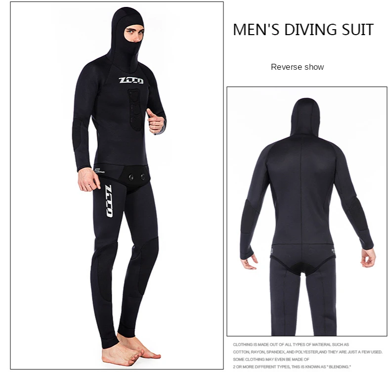 Wetsuit 3.5mm Mens  CR Neoprene Open Cell camouflage Two-piece  spearfishing diving suit winter swimsuit Unisex