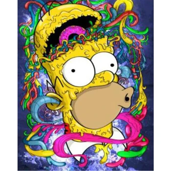 

5d diamond embroidery Simpsons kits cross-stitch home decor diamond painting mosaic pictures paint needlework Sticker Art