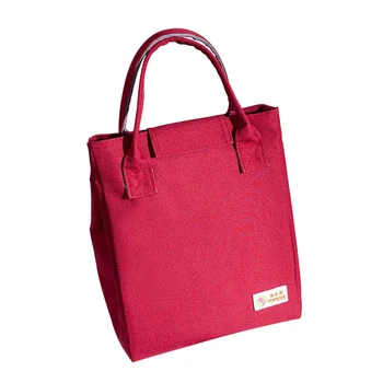 

Picnic Reusable Leakproof Tote Food Container Waterproof School Large Capacity Lunch Bag Thermal Insulation Oxford Cloth Stripe