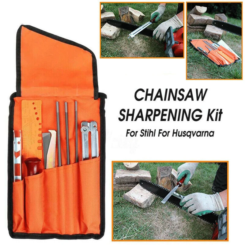 

Newly Chain Saw Sharpening Kit Sharpener Guide File Storage Bag Tool Set Woodworking XSD88