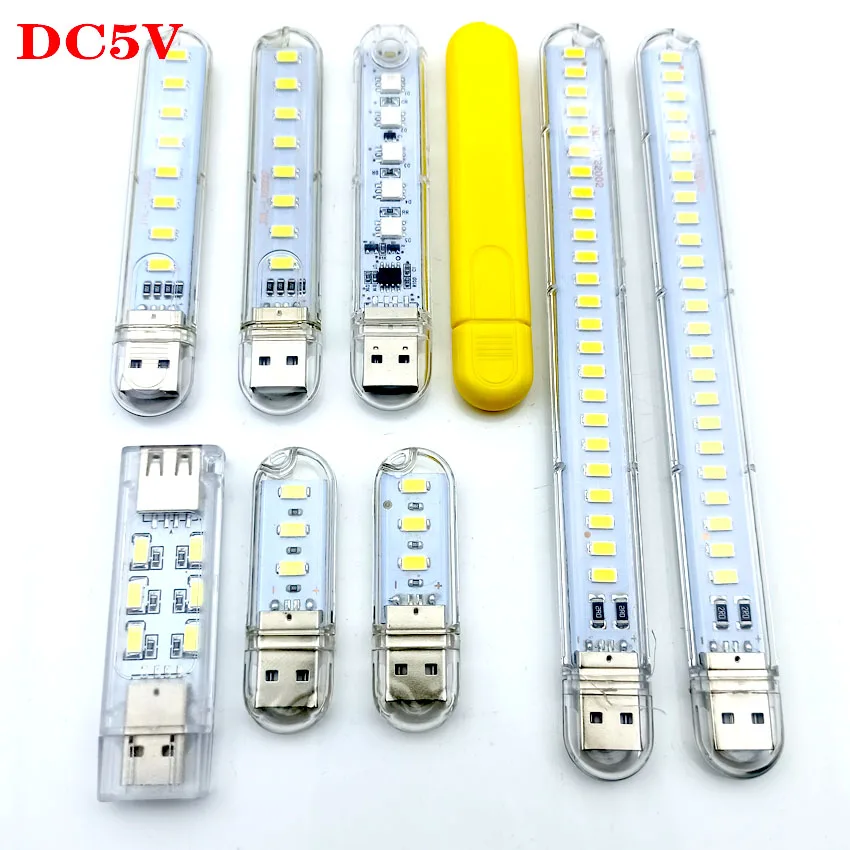 

DC 5V Mini LED Night Light Portable 10LEDs 24LEDs USB Reading Table Lamp Bendable Extension Pole US Plug Adapter Book Lights