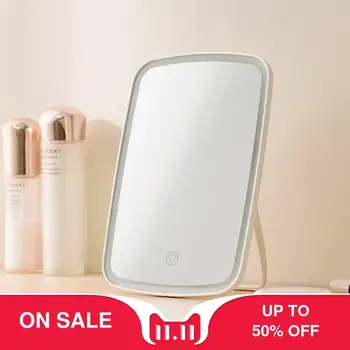 

Lighted Vanity Makeup Mirror Plug in Cosmetic Mirror Standing Touch Screen Smart Control Travel USB Refill Angle Drop Shipping