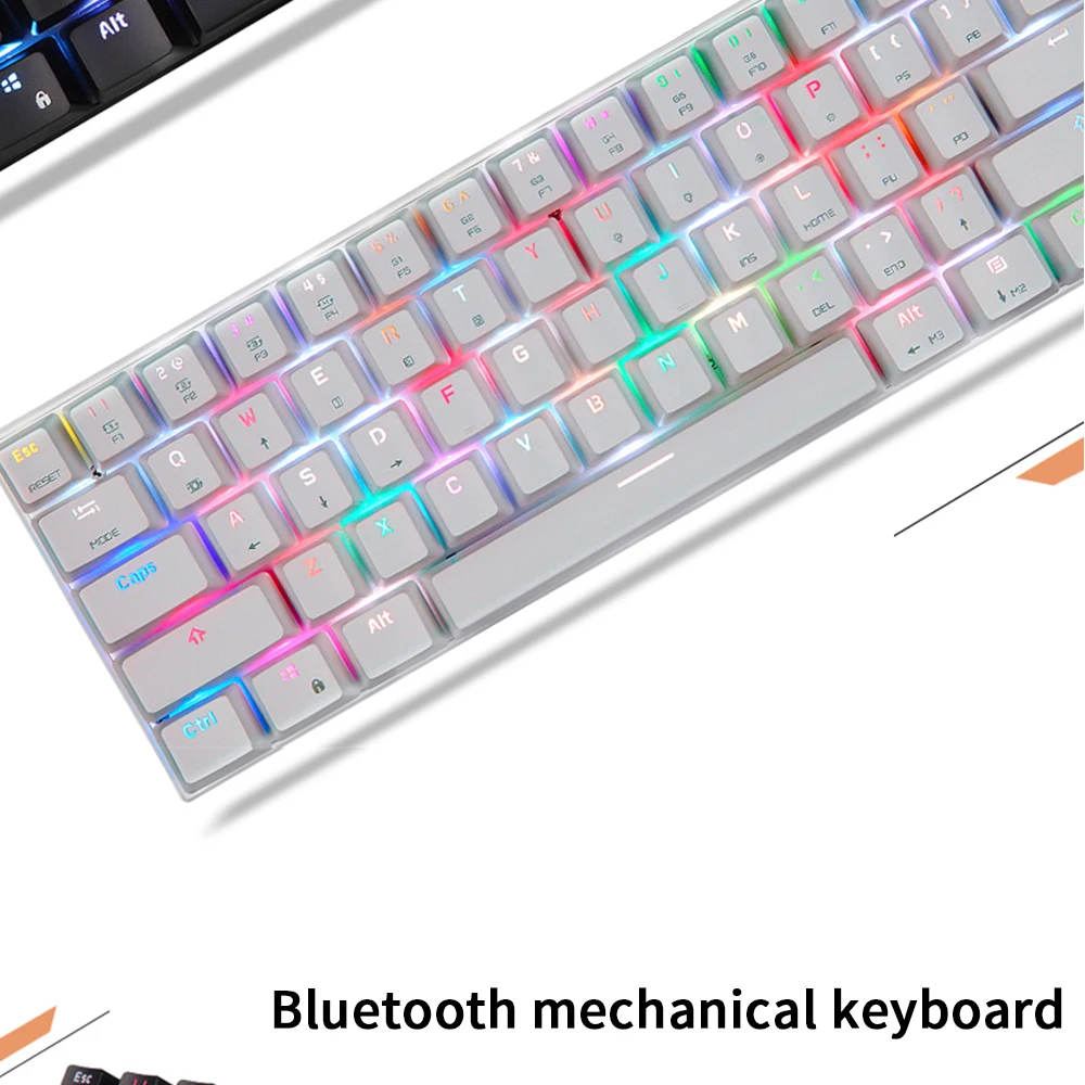 CK62 беспроводной Bluetooth кабель двойной режим механическая клавиатура зеленая ось игры выделенный даже мобильный телефон