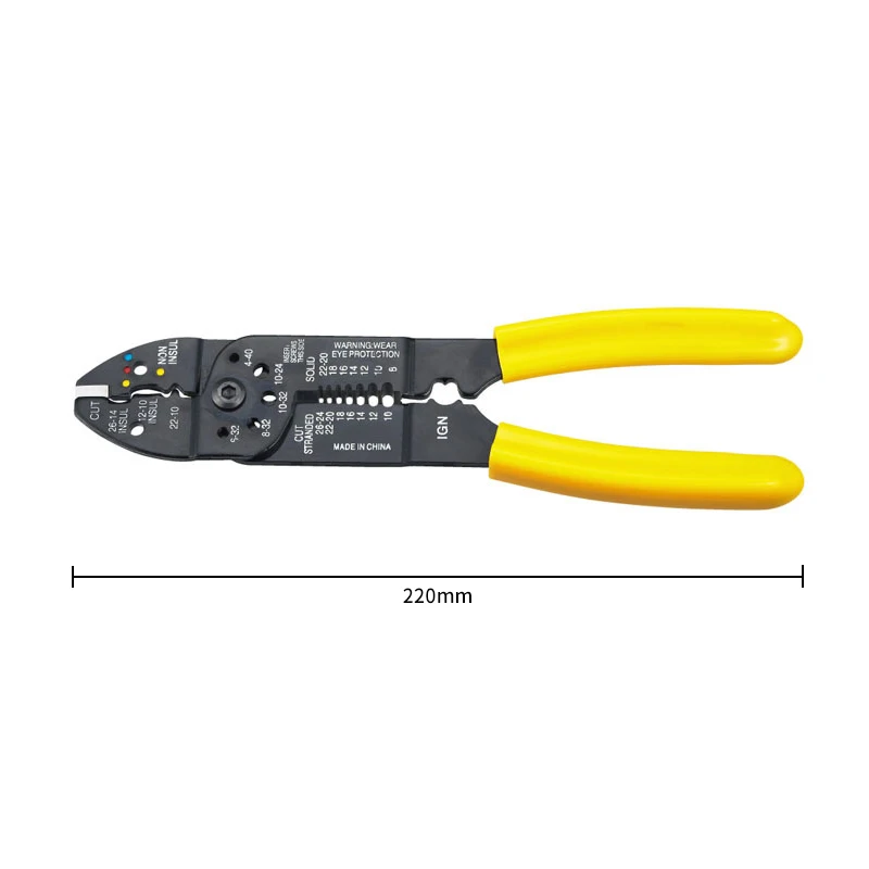 Free Shipping Multitool Crimping Pliers Electrical Terminals Combination Multi Tool Wire Stripper Cut Alicates Electricos FS-051
