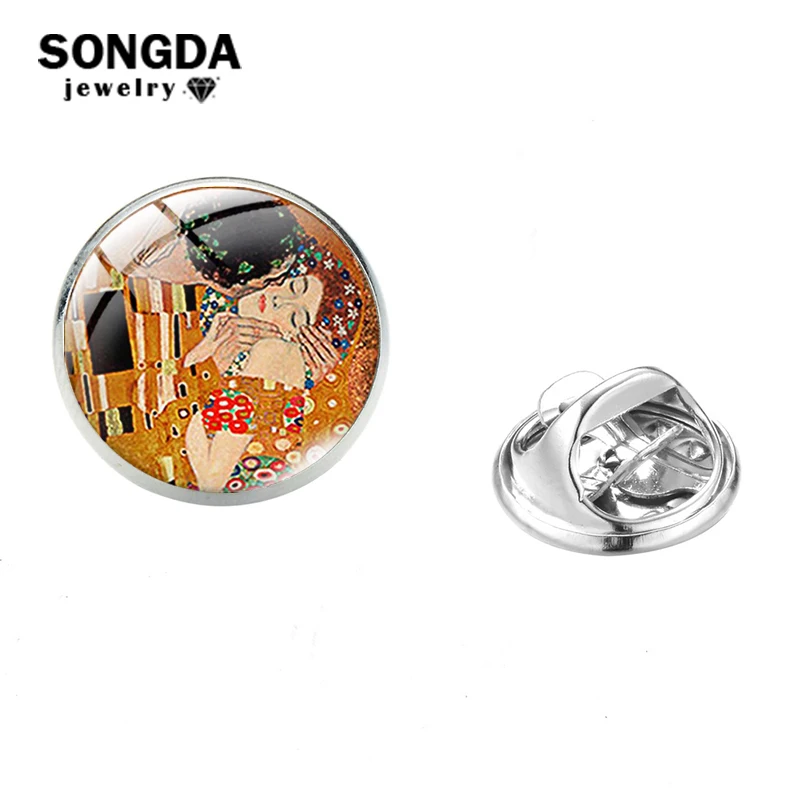 SONGDA современное искусство Поцелуй Густава Климта булавка для лацкана известная