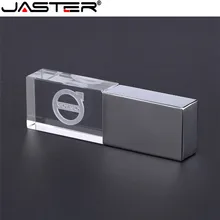 JASTER volvo kristal+ metalen USB флеш-накопитель 4 ГБ 8 ГБ 16 ГБ 32 ГБ 64 Гб 128 ГБ Флешка карта памяти u диск