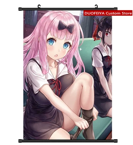 Anime kaguya-sama amor é guerra temporada 2 fujiwara chika rolo de parede  mural cartaz de parede pendurado decoração da sua casa coleção - AliExpress