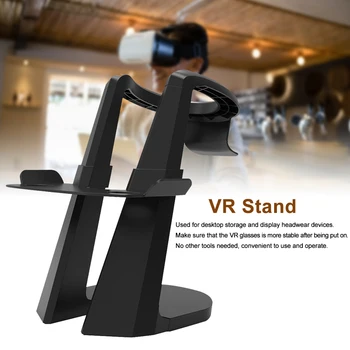 

VR Headset Stand Controllers Holder compatible Oculus Quest/Rift S/HTC Vive universal non-slip VR headset Display Shelf Stable