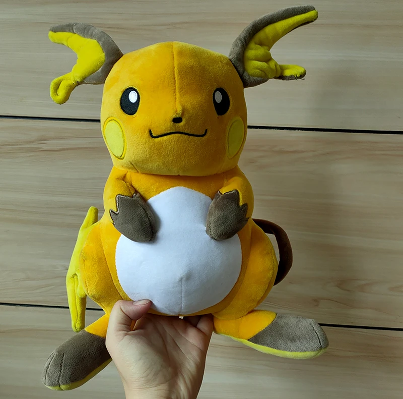 

Anime Games Pokemon Pikachu series 30CM original Raichu plush toy Swire armor stuffed toys A birthday present for children.