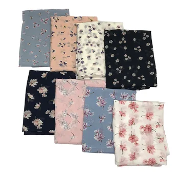 

women printed floral scarf bubble chiffon scarves shawls hijab muslim fashion long wrap headband colors scarf