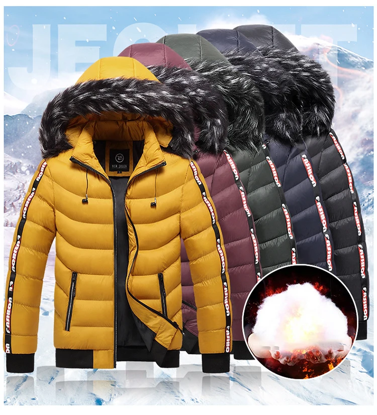 mens parka Winter Jacket Men Fur Collar Warm Thick 2022 Parka Male Outerwear Thermal Wool Liner Down Jacket Coats Fleece Hooded Snow Parka mens parka