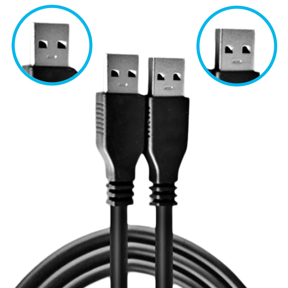 1 шт. черный USB 2,0 Мужской M/M переходник с удлинителем Кабель-адаптер провод