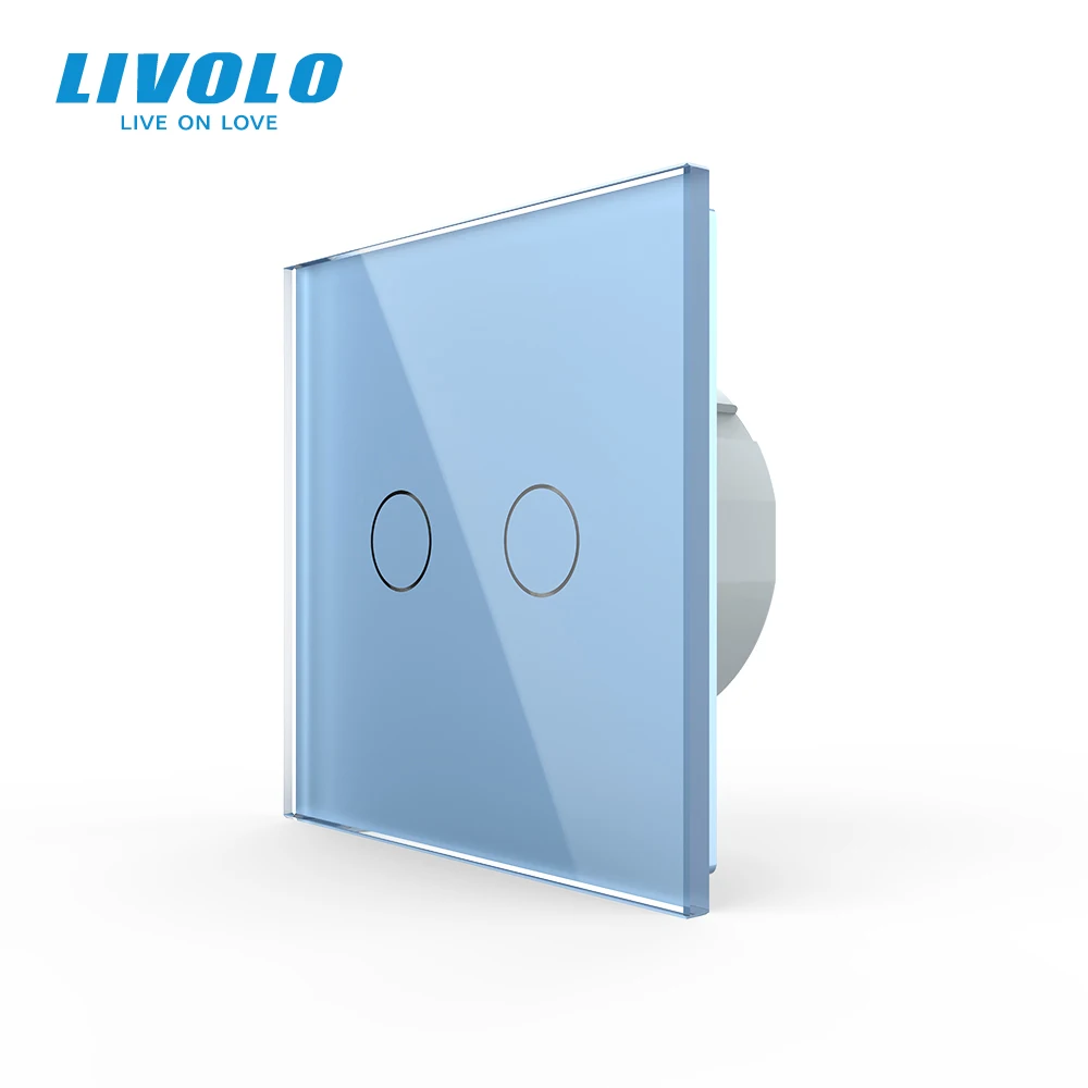 Livolo Wall Light Touch Switch With Crystal Glass Panel,colorful switch,led indicator light,universal wall switches afbeelding