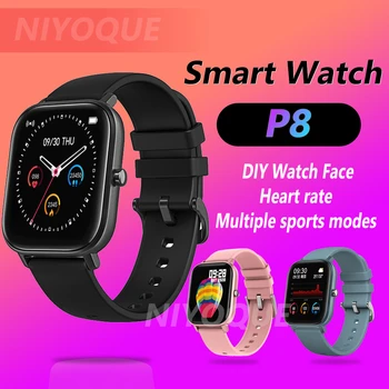 

Fashion P8 Smart Watch Men Women 1.4inch Full Touch Fitness Tracker Heart Rate Monitoring Sports Watches GTS for Xiaomi Huawei