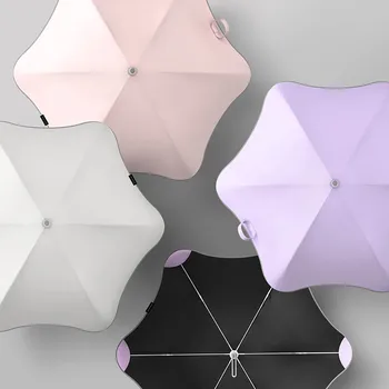 

Anti UV Sun Umbrella Creative Simple Clear Umbrella Rain Women Cute Long Handle Sun Umbrellas 6 Ribs UV Parasol UPF50+