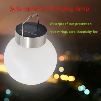 

New Solar Spherical Hanging Lamp Waterproof LED Stainless Steel Landscape Decorative Light Outdoor Lawn Garden Hanging Light