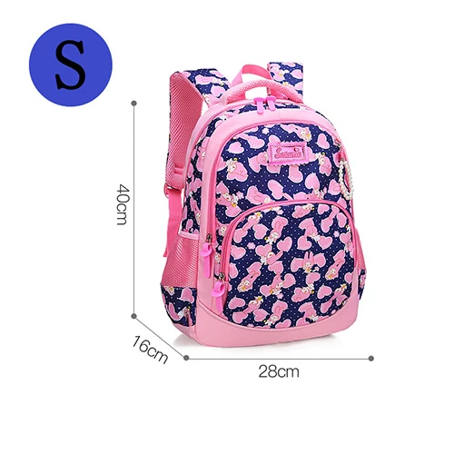 Small Dark blue Новые детские школьные сумки для девочек, водонепроницаемые Рюкзаки с мультяшным принтом, Детская сумка для книг, ранец, рюкзак Mochila - Цвет: Small Dark blue