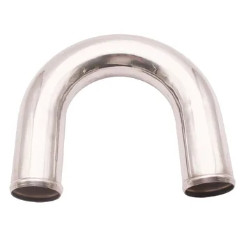 

Universal Polished Aluminum Elbow Pipe Tubing, 180 Degree Bend Intercooler O.D.（2.5"(63mm))