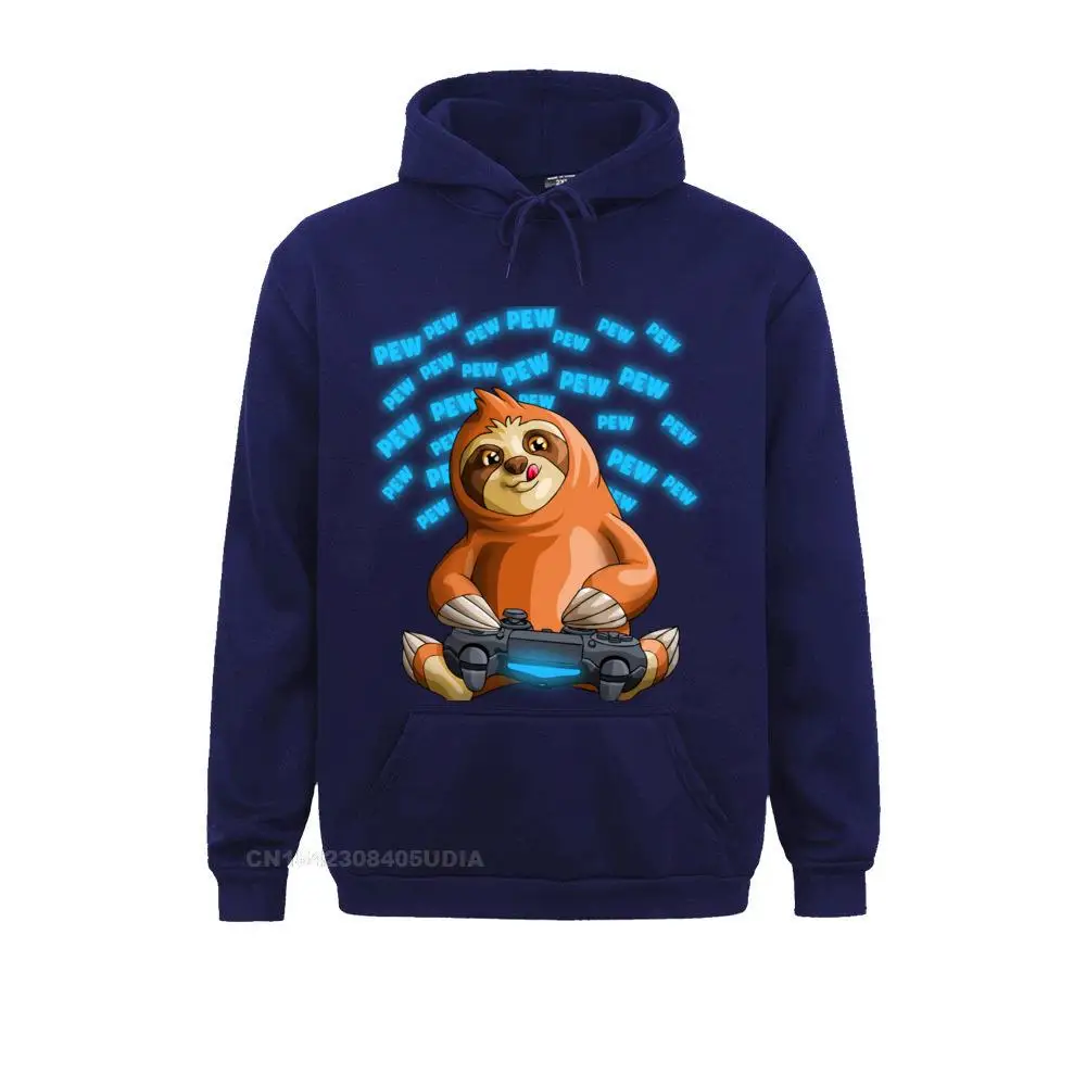 Pew Gamer Sloth Funny PewPewPew Video Gaming Sloth Gift Pullover Hoodie__B6161 Men Long Sleeve Hoodies Party Labor Day Sweatshirts Company Hoods Pew Gamer Sloth Funny PewPewPew Video Gaming Sloth Gift Pullover Hoodie__B6161navy