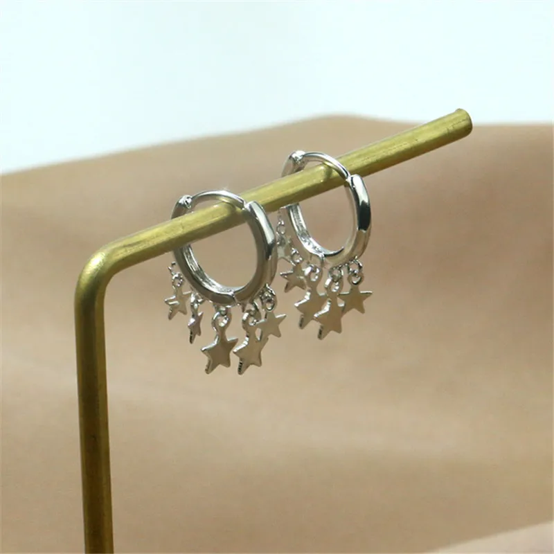 Серьги-гвоздики из стерлингового серебра 925 пробы с кисточками для женщин и девочек, свадебные подарки, ювелирные изделия, Подвесные серьги de ley 925 mujer eh028