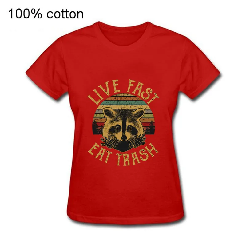 Live Fast есть мусорное ведро енота футболка Забавный реактивный енот Футболка
