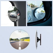 Car 360 Degree Framless Blind Spot Mirror Wide Angle Round Convex Mirror Small Round Side Blindspot Rearview for HONDA CIVIC