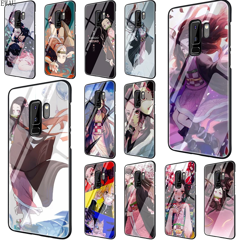 EWAU аниме Kimetsu без Yaiba закаленное Стекло чехол для телефона для samsung S7 край S8 S9 S10 Note 8, 9, 10, плюс A10 20 30 40 50 60 70