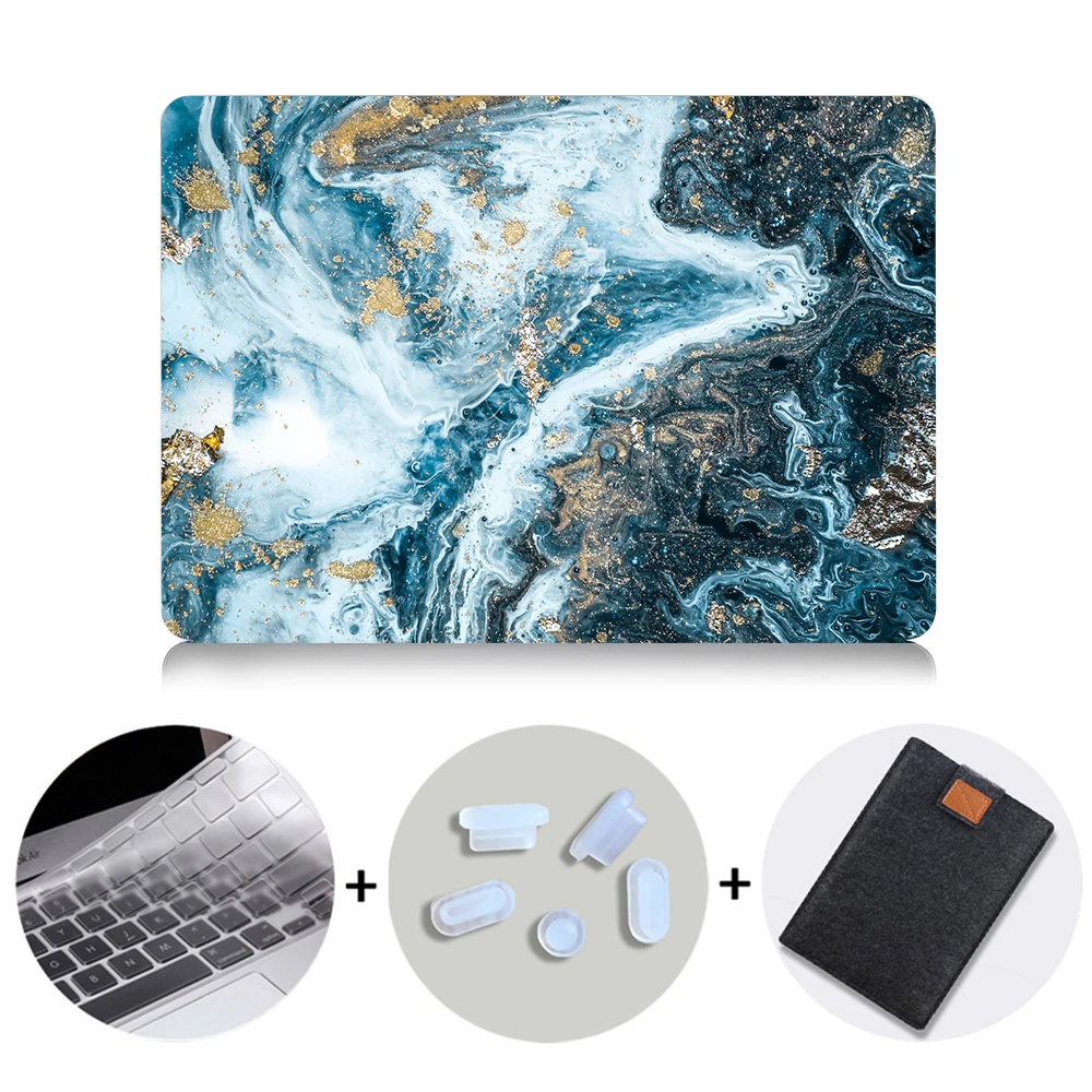 MTT Мрамор чехол для ноутбука Macbook Air Pro retina, возрастом 11, 12, 13, 15 с сенсорной панелью жесткий чехол для macbook pro 13,3 дюймов чехол для ноутбука Funda - Цвет: MB07