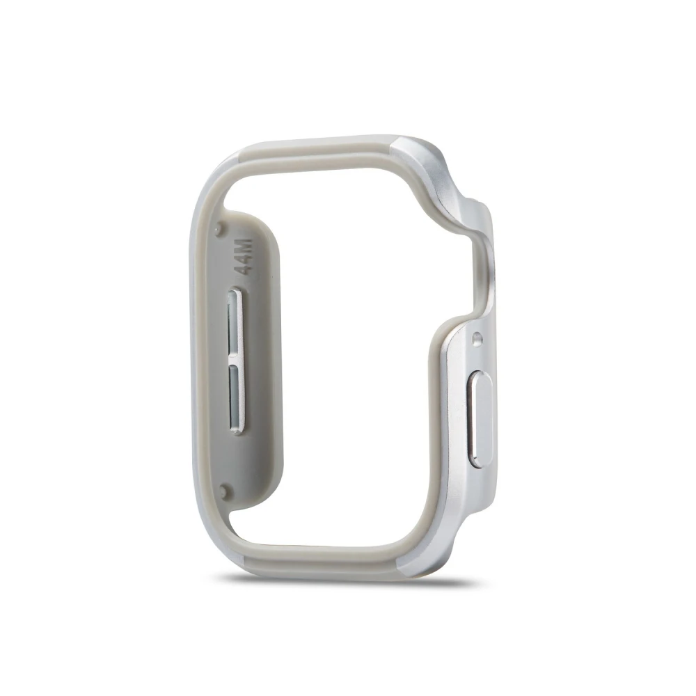 Силиконовый+ металлический чехол из алюминиевого сплава для Apple Watch 4, 5, 40 мм, 44 мм, защитный бампер для iWatch 5, 4, 40, 44 мм, корпус