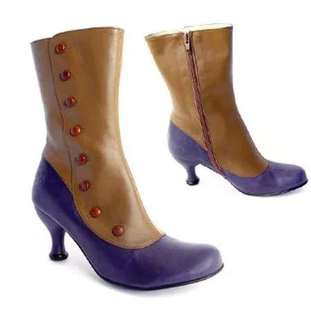 Med Heel Boots Round Toe Winter Shoes For Women Booties Ladies Luxury Designer Zipper Fashion Large Size Mid Calf Autumn