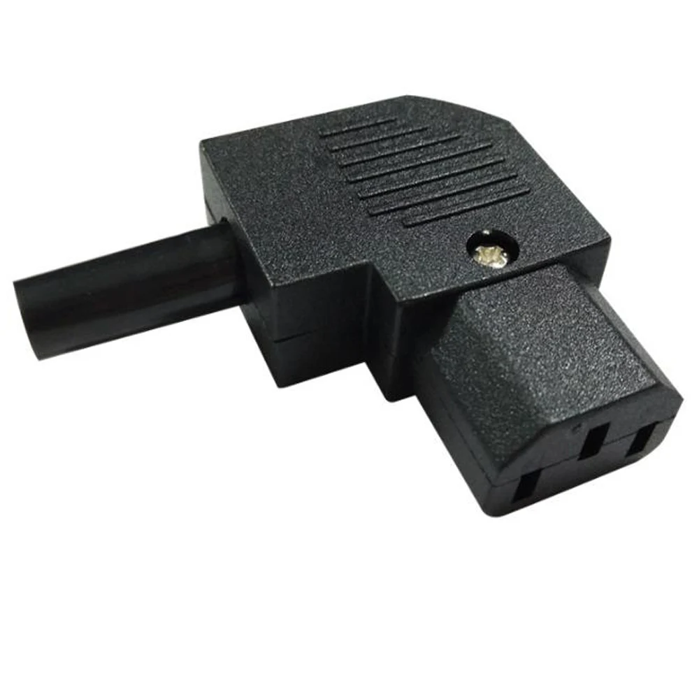 Черное колено 10A 250V IEC320 C13 / C14 шасси шнур питания переменного тока для адаптера
